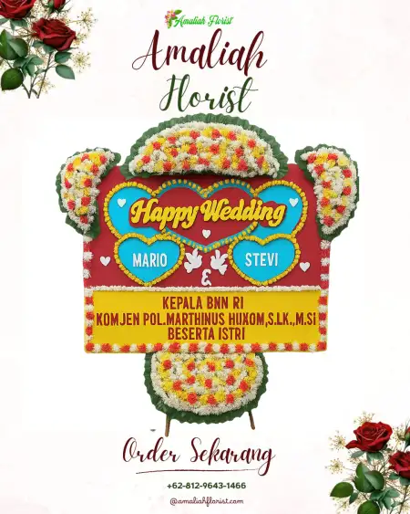 Papan Bunga Pernikahan Sumber Pandan